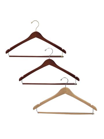 17" Curved Suit Hanger with Suit Bar & Notches