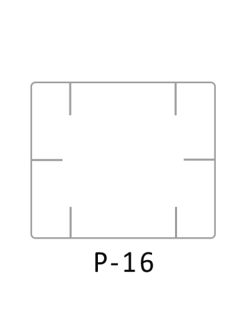 White, Primark P 16 Labels
