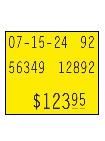 Monarch 1153 Labels, Yellow